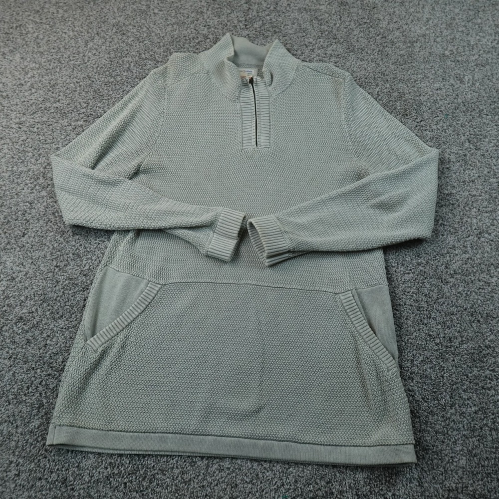 Carbon2cobalt Sweater Mens M Sage Green Gray 1/4 Zip Mock Neck Knit Pullover Top